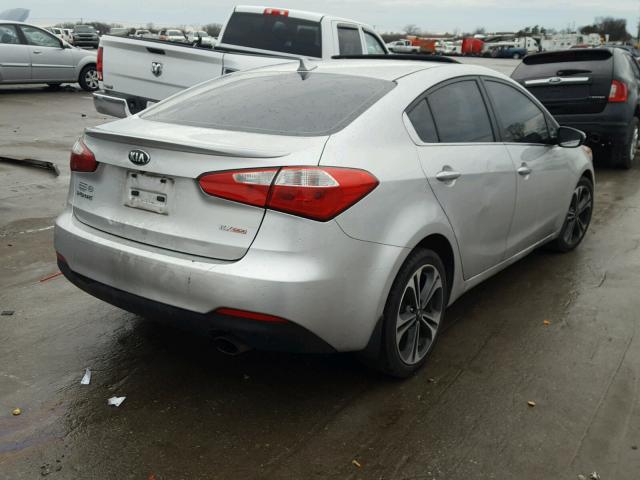 KNAFZ4A8XE5110556 - 2014 KIA FORTE EX SILVER photo 4