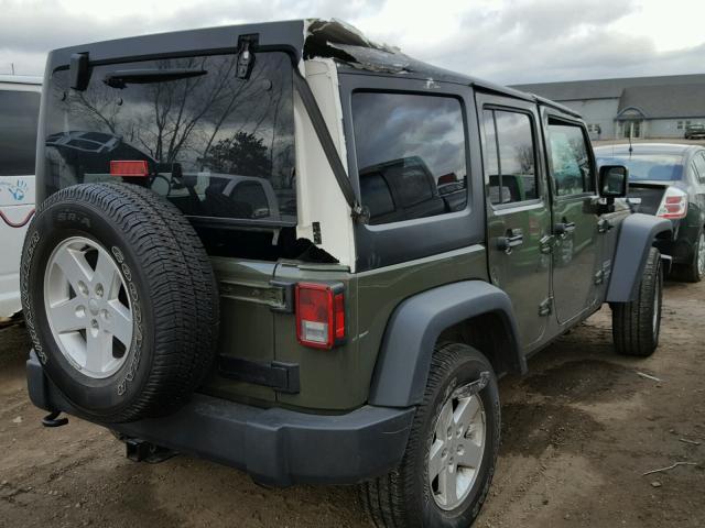 1C4BJWDG9FL765439 - 2015 JEEP WRANGLER U GREEN photo 4