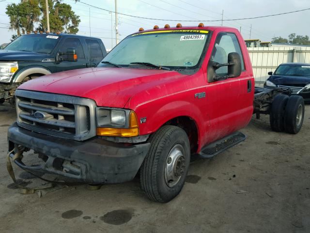 1FDWF36F4XEB53365 - 1999 FORD F350 SUPER RED photo 2