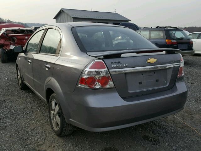 KL1TG56688B074274 - 2008 CHEVROLET AVEO LT GRAY photo 3