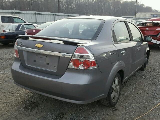 KL1TG56688B074274 - 2008 CHEVROLET AVEO LT GRAY photo 4