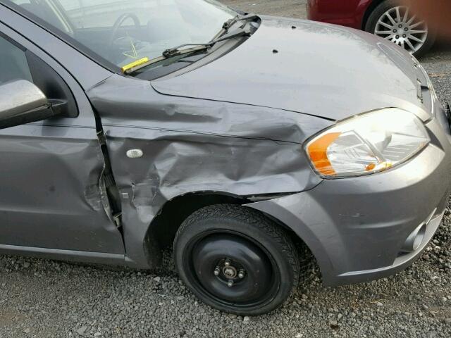 KL1TG56688B074274 - 2008 CHEVROLET AVEO LT GRAY photo 9