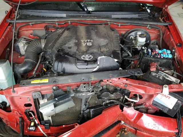 5TETU62NX9Z664316 - 2009 TOYOTA TACOMA PRE RED photo 7