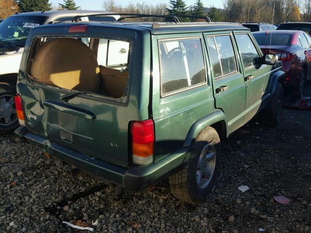 1J4FF68S0XL612672 - 1999 JEEP CHEROKEE S GREEN photo 4