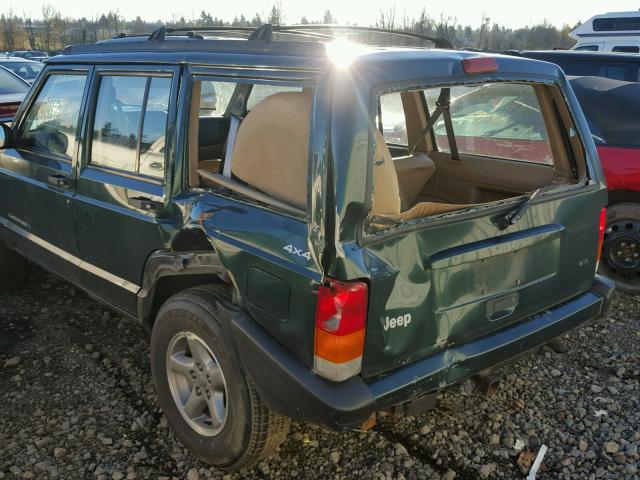 1J4FF68S0XL612672 - 1999 JEEP CHEROKEE S GREEN photo 9