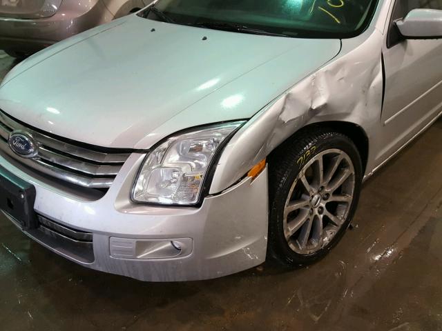 3FAHP07Z89R131070 - 2009 FORD FUSION SE SILVER photo 9