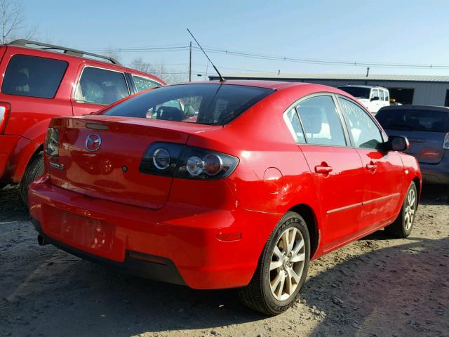 JM1BK32G771729566 - 2007 MAZDA 3 I RED photo 4