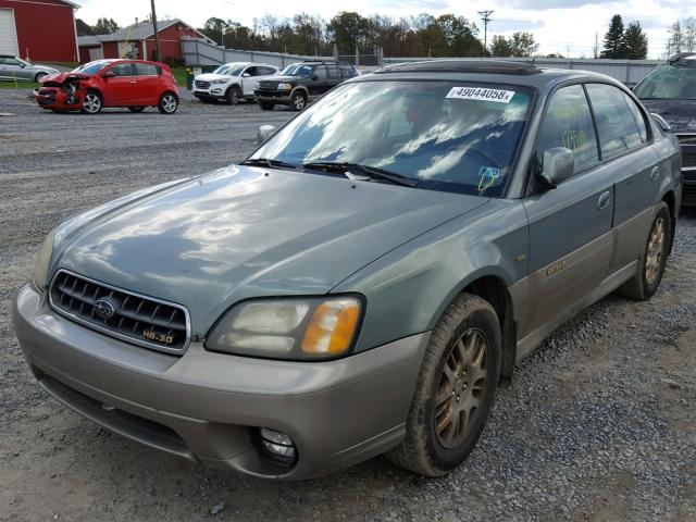 4S3BE896937201455 - 2003 SUBARU LEGACY OUT GREEN photo 2