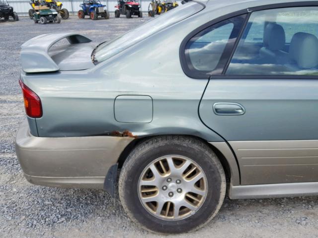 4S3BE896937201455 - 2003 SUBARU LEGACY OUT GREEN photo 9