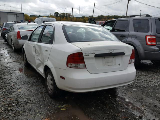 KL1TD52685B371832 - 2005 CHEVROLET AVEO BASE Ақ фото 3