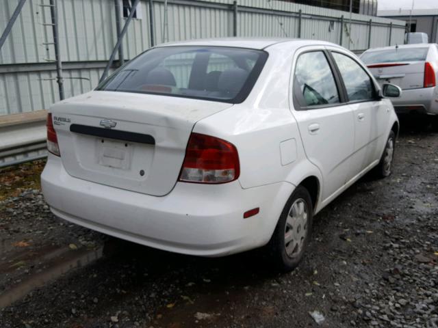 KL1TD52685B371832 - 2005 CHEVROLET AVEO BASE Ақ фото 4