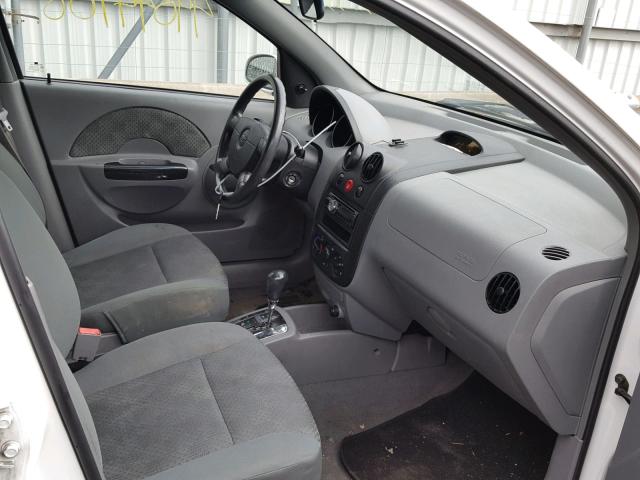 KL1TD52685B371832 - 2005 CHEVROLET AVEO BASE Ақ фото 5