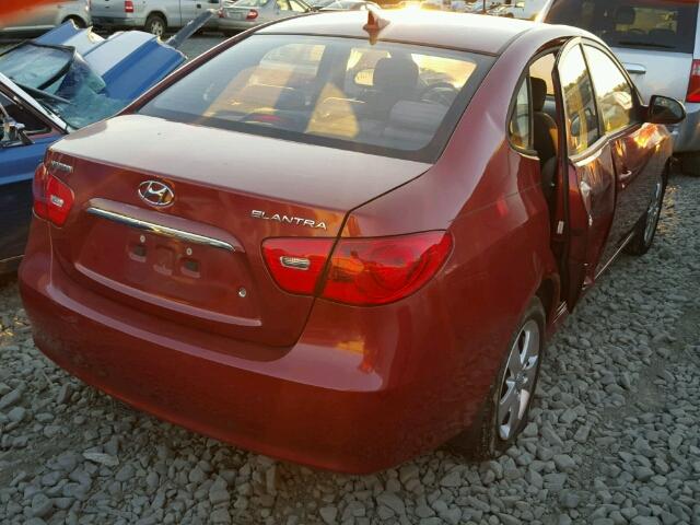 KMHDU46D09U816022 - 2009 HYUNDAI ELANTRA GL MAROON photo 4