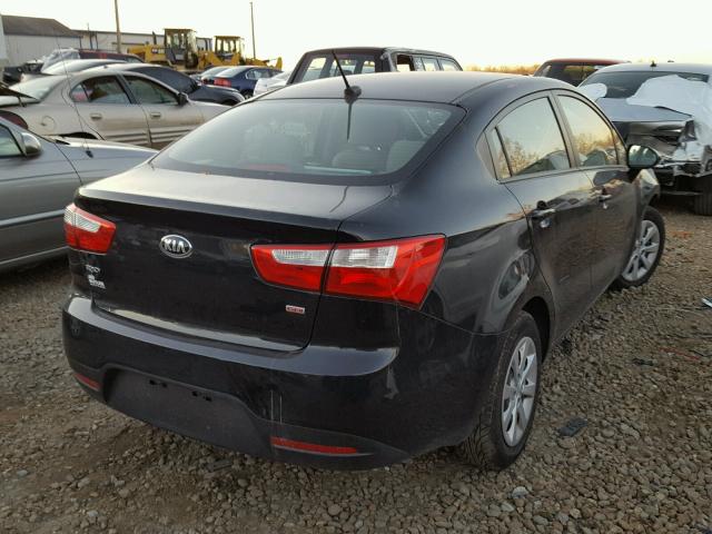 KNADM4A38F6501842 - 2015 KIA RIO LX BLACK photo 4