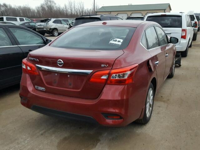 3N1AB7AP8GY315246 - 2016 NISSAN SENTRA S RED photo 4