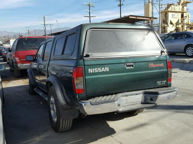 1N6ED27T4YC339678 - 2000 NISSAN FRONTIER C GREEN photo 3