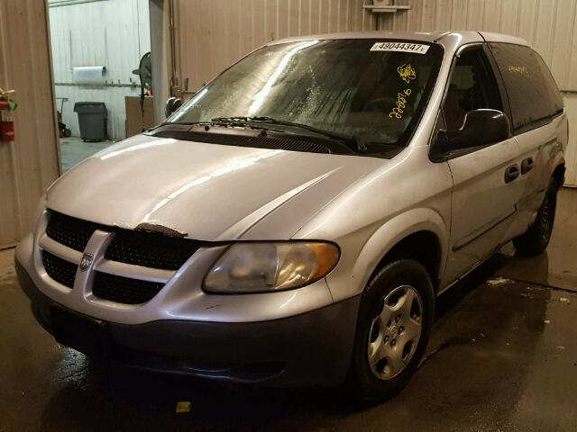 1B4GP25322B609328 - 2002 DODGE CARAVAN SE SILVER photo 2