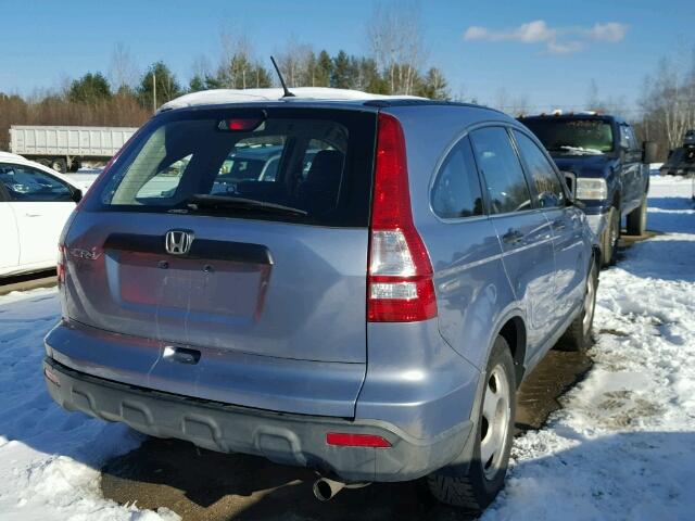 JHLRE48398C001207 - 2008 HONDA CR-V LX BLUE photo 4