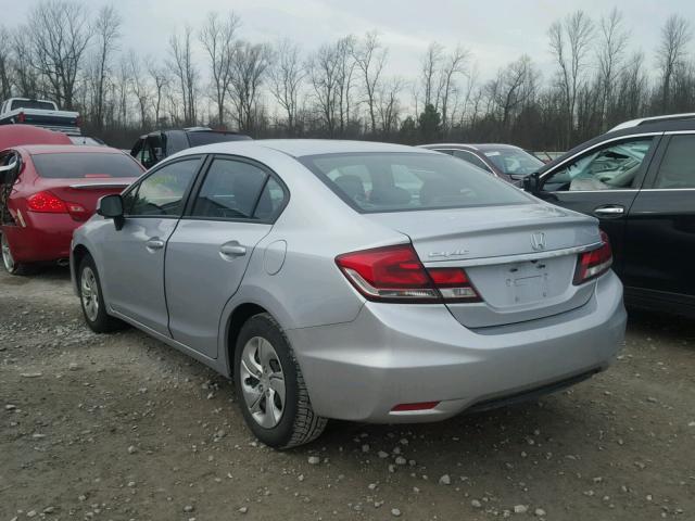 2HGFB2F55DH513427 - 2013 HONDA CIVIC LX SILVER photo 3