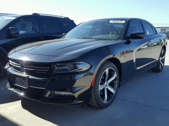 2C3CDXHG2HH643960 - 2017 DODGE CHARGER SX BLACK photo 2