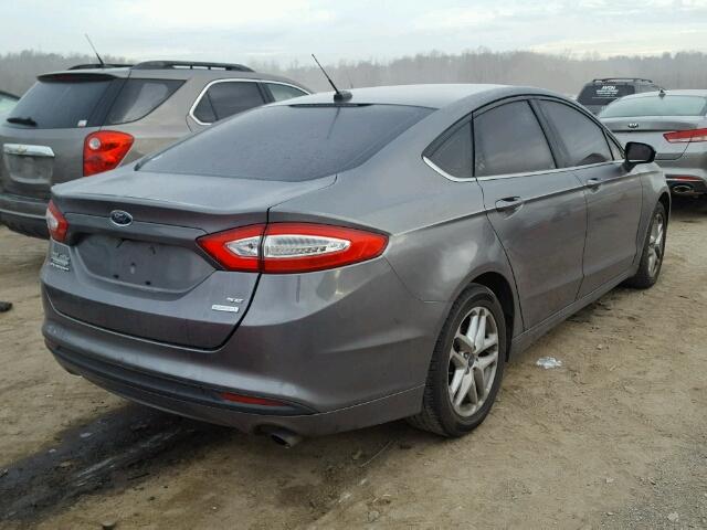 3FA6P0HR3DR105667 - 2013 FORD FUSION SE GRAY photo 4