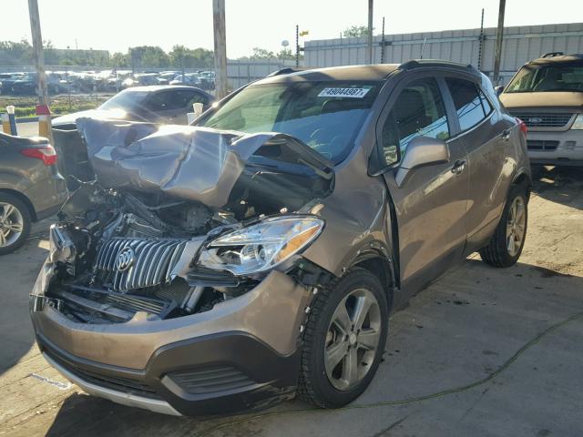 KL4CJASB7DB207536 - 2013 BUICK ENCORE TAN photo 2