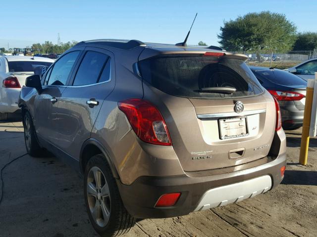 KL4CJASB7DB207536 - 2013 BUICK ENCORE TAN photo 3