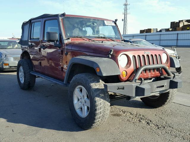 1J4GA39137L231535 - 2007 JEEP WRANGLER X BURGUNDY photo 1