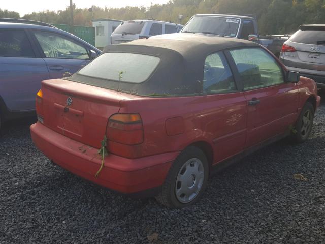 3VWAB61E5WM805667 - 1998 VOLKSWAGEN CABRIO RED photo 4