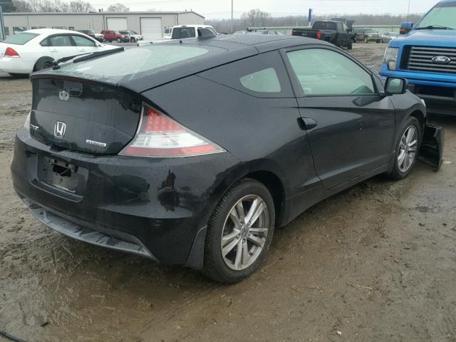 JHMZF1C44CS000746 - 2012 HONDA CR-Z BLACK photo 4