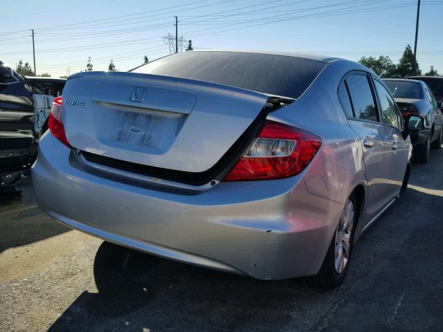 19XFB2F52CE365603 - 2012 HONDA CIVIC LX SILVER photo 4