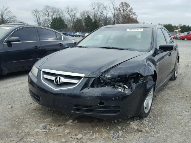 19UUA66215A014714 - 2005 ACURA TL BLACK photo 2