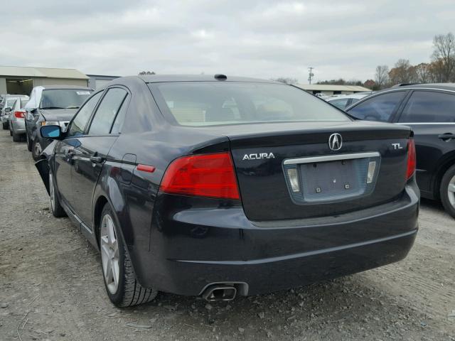 19UUA66215A014714 - 2005 ACURA TL BLACK photo 3