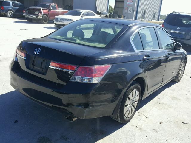 1HGCP2F31CA155386 - 2012 HONDA ACCORD LX BLACK photo 4