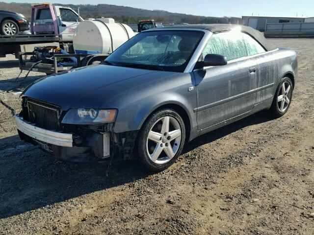 WAUAC48H65K008951 - 2005 AUDI A4 1.8 CAB GRAY photo 2