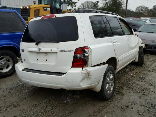 JTEGP21A540011462 - 2004 TOYOTA HIGHLANDER WHITE photo 4