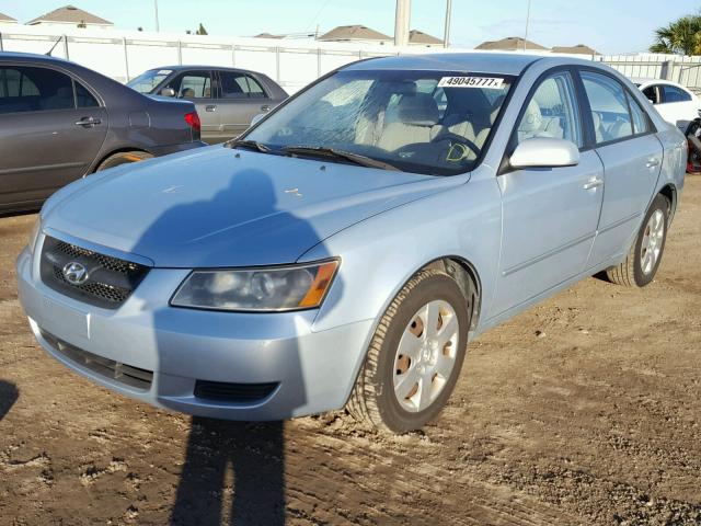 5NPET46CX6H082451 - 2006 HYUNDAI SONATA GL BLUE photo 2