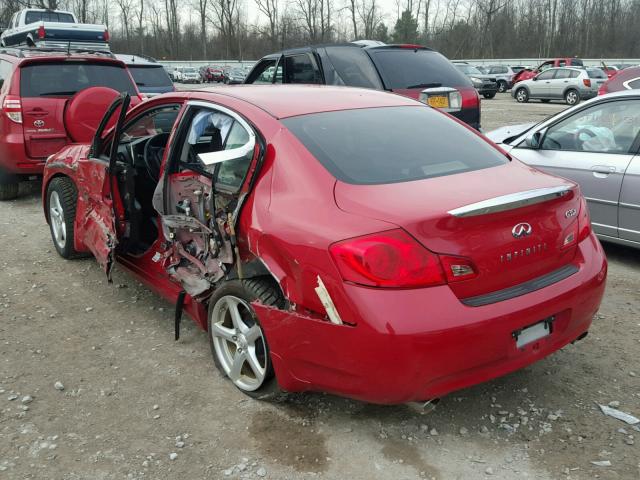 JNKBV61F47M816615 - 2007 INFINITI G35 RED photo 3