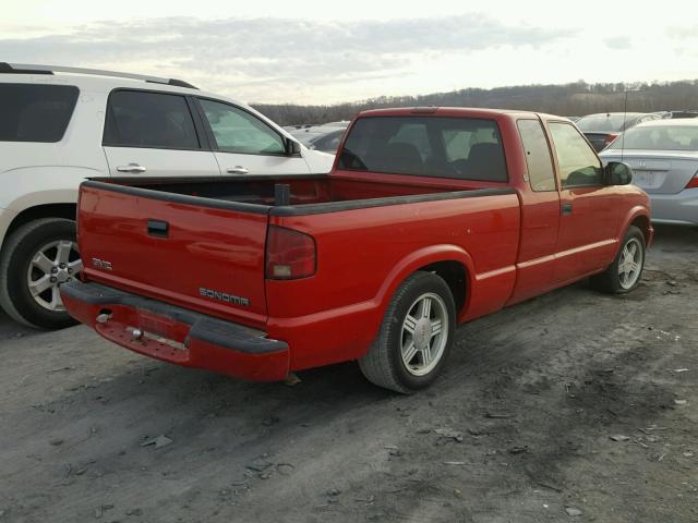 1GTCS19W5Y8206870 - 2000 GMC SONOMA RED photo 4