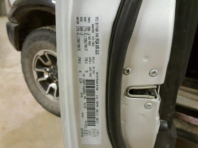 1C6RR7YT2GS288341 - 2016 RAM 1500 REBEL ვერცხლისფერი ფოტო 10