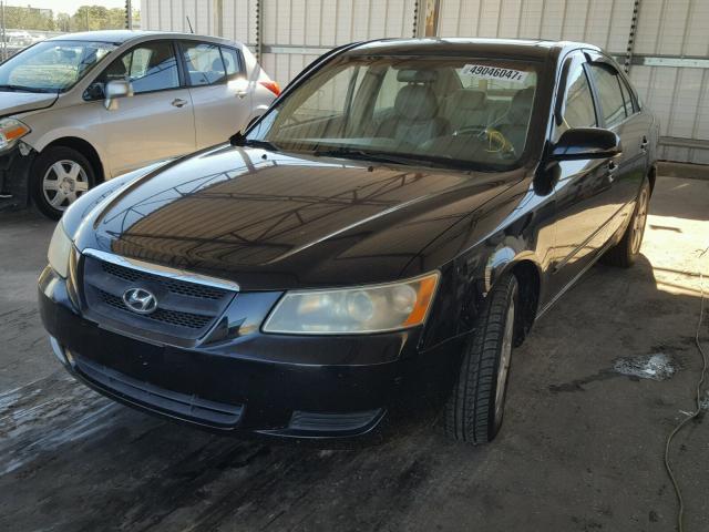 5NPET46C67H269106 - 2007 HYUNDAI SONATA GLS BLACK photo 2