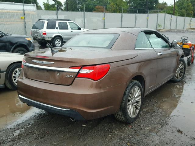 1C3BC7EG3BN529242 - 2011 CHRYSLER 200 LIMITE BROWN photo 4