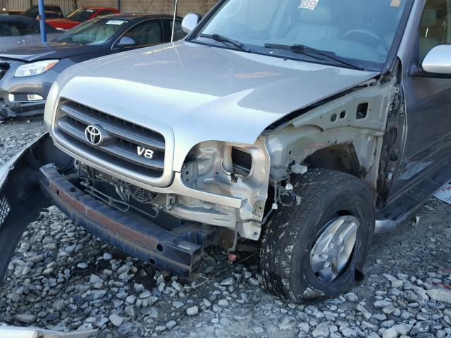 5TDBT44A23S147321 - 2003 TOYOTA SEQUOIA SR SILVER photo 9