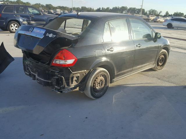 3N1BC11E99L404868 - 2009 NISSAN VERSA S BLACK photo 4