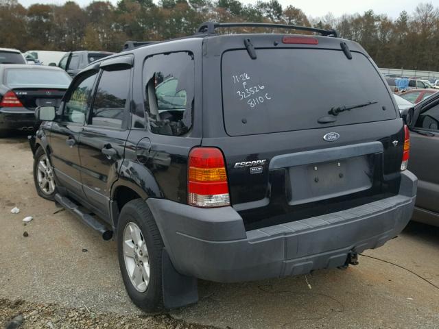 1FMYU03146KD25223 - 2006 FORD ESCAPE XLT BLACK photo 3