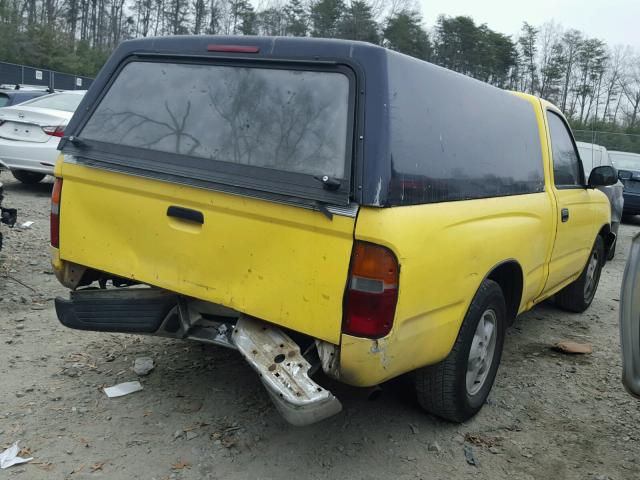 4TAUN41B2SZ001011 - 1995 TOYOTA TACOMA YELLOW photo 4