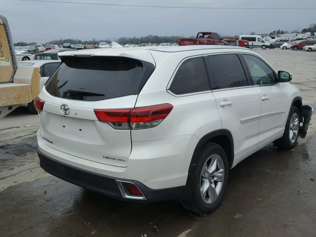 5TDDZRFH1HS398482 - 2017 TOYOTA HIGHLANDER WHITE photo 4