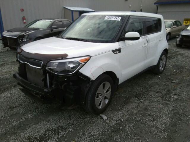 KNDJN2A29E7740856 - 2014 KIA SOUL WHITE photo 2