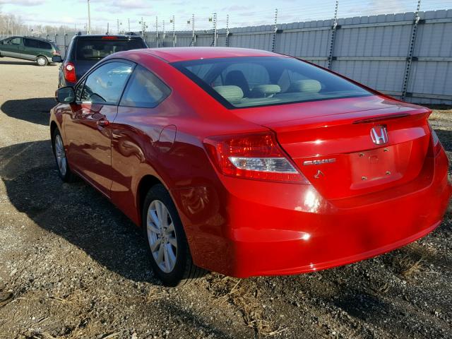 2HGFG3B84CH539605 - 2012 HONDA CIVIC EX RED photo 3
