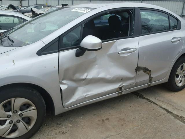 2HGFB2F58DH573203 - 2013 HONDA CIVIC LX SILVER photo 9